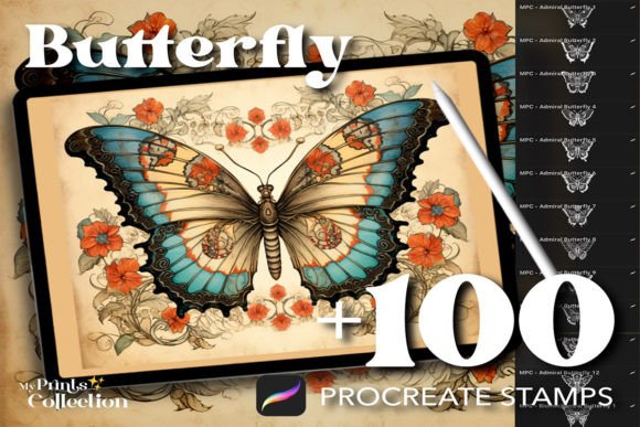 100 Butterfly Stamps Procreate: Elevating Digital Artwork with Precision and Efficiency