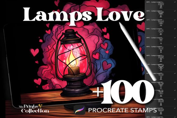 100 Procreate Lamps Love Stamps: Illuminate Your Digital Artwork