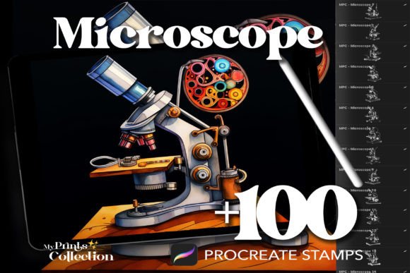 100 Procreate Microscope Stamps: Unlocking Scientific Creativity in Digital Art