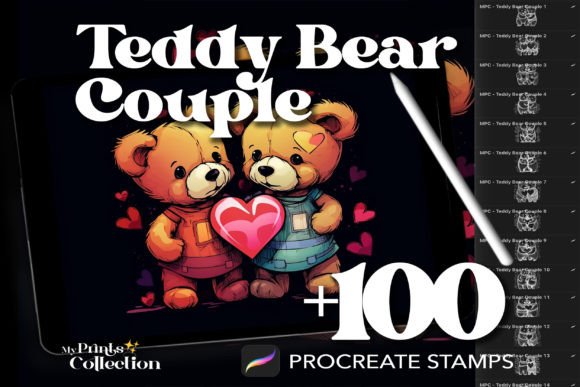 100 Procreate Teddy Bear Couple Stamps: A Practical Guide to Sweet Digital Art