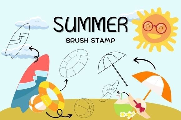 13 Summer Brush Stamp: A Practical Guide for Procreate Creators
