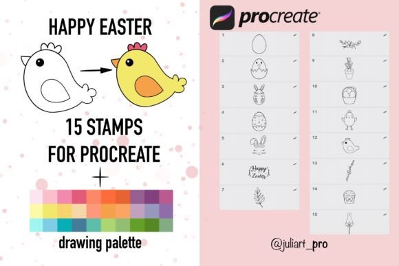 15 Easter Stamps for Procreate: Elevate Your Digital Art with Seasonal Flair