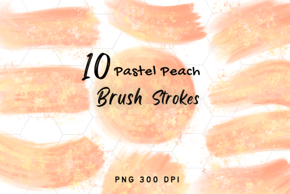 Elevating Digital Design with High-Resolution Peach Brush Strokes and Glitter Textures