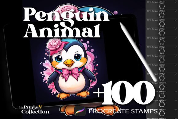 Embracing the Whimsy of the Antarctic: How 100 Procreate Penguin Stamps Transform Digital Artistry