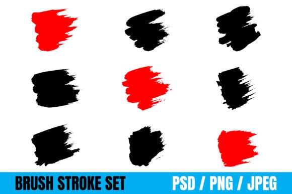 Raw Edge: The Grungy Brush Strokes Rustic Set