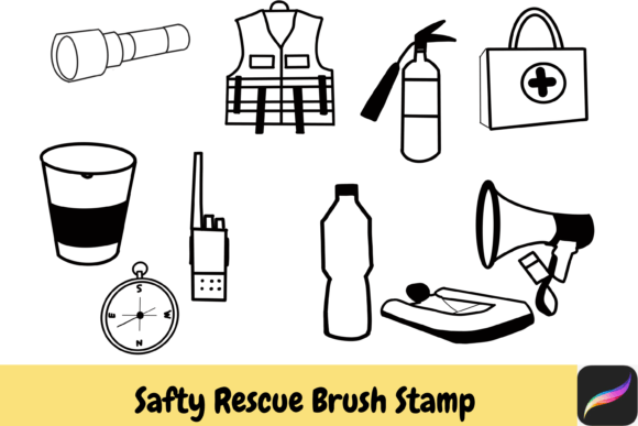 Safety Rescue Procreate Brush Stamps: Essential Tools for Digital Illustrators