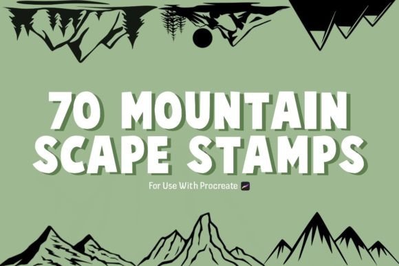 Strategic Visual Storytelling: Elevating Design with Mountainscape Stamps for Procreate